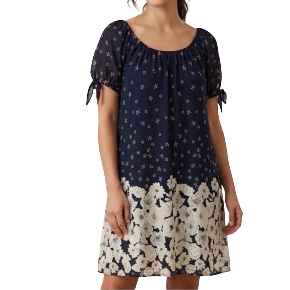 NWT Siren Lily Boho Floral Midi Dress Navy Women‎ Size PM